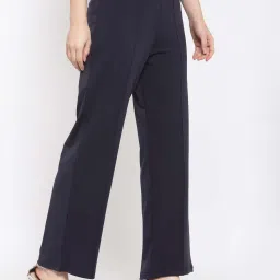 Kotty Navy Flared Fit Pants image 3
