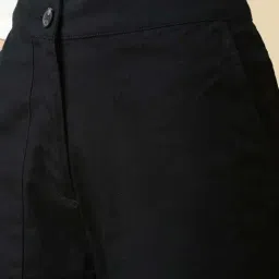 Allen Solly Black Cotton Regular Fit Trousers image 5