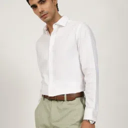 Andamen White Cotton Slim Fit Shirt-picture-21