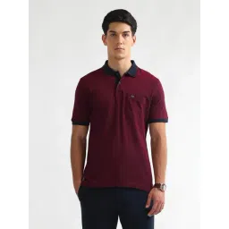 Arrow Sport Red Solid Regular Fit T-Shirt image 4