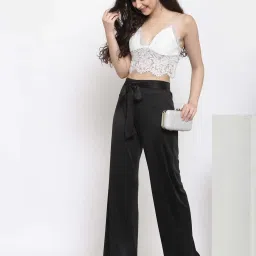 Kotty Black Flared Fit Pants image 4