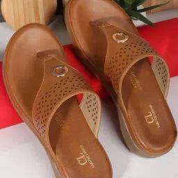 Carlton London Women's Camel Thong Wedges-picture-20