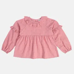 MINIKLUB Girls Pink Printed Full Sleeves Top-image-71