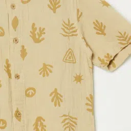 Fame Forever by Lifestyle Boys Beige Cotton Printed Shirt image 3