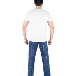 XYXX White & Navy Regular Fit Night Suit image 2