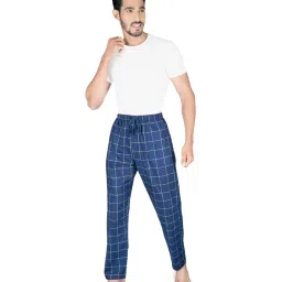 XYXX White & Navy Regular Fit Night Suit image 5