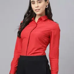 English Navy Red Regular Fit Shirt image 3