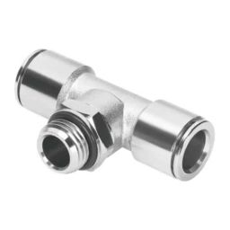 Festo Tee Threaded Adaptor Push In 6 mm Connector A Threaded-to-Tube, NPQM-T-G14-Q6-P10 (Pack of 10 Pcs)-picture-2