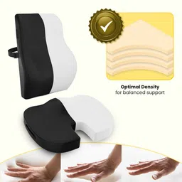 UltraCare PRO Black Set of 2 Memory Foam Filled Cotton Breathable Travel Pillow image 5