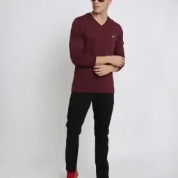 Crocodile Wine Cotton Regular Fit T-Shirt image 5