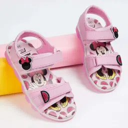 Fame Forever by Lifestyle Kids Pink & Black Floater Sandals-picture-19