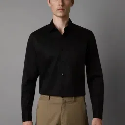 Louis Philippe Black Cotton Slim Fit Shirt-picture-34