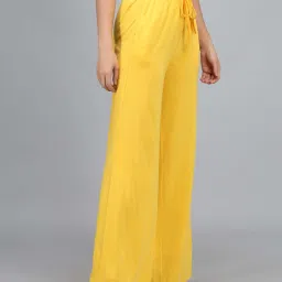 Kotty Yellow Flared Fit Palazzos image 3