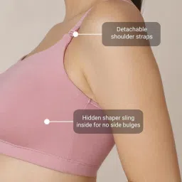 Nykd Pink Non-padded Bra image 3