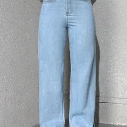 BAESD Women Comfort Wide Leg Light Fade Stretchable Jeans-picture-35