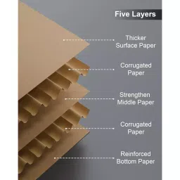 Eosio Corrugated Boxes 5 Ply 26X13X14 inch Size Cardboard Brown (Pack of 4) image 4