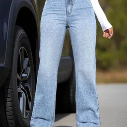 ROBECULT COLLECTION Women Comfort High-Rise Light Fade Straight Fit Jeans-image-62