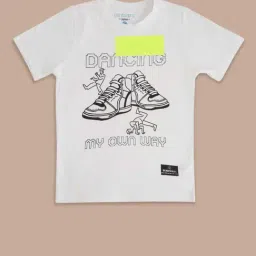 Pantaloons Junior Kids White Cotton Printed T-Shirt-picture-24