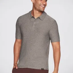 Skechers Grey Regular Fit Sports Polo T-Shirt-image-39