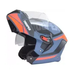 Studds TROOPER D1 DECOR MATT BLUE (580 mm) Large Full Face Flip-Up Helmet, D1 MATT BLUE N8-image-15