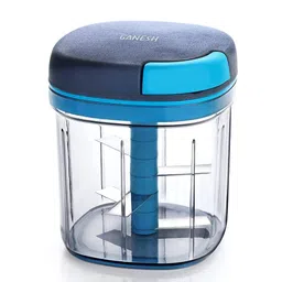 chidakash Ganesh 900 ml Chopper Vegetable and Fruit Handy Chopper for Kitchen, 5 Steel Blade, Pull String (Big Size) image 1