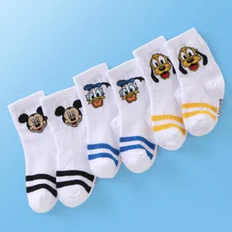 cute walk by babyhug Cute Walk Disney By Babyhug Anti Bacterial Ankle Length Socks Mickey Mouse Design Pack Of 3 - Multicolour-picture-12
