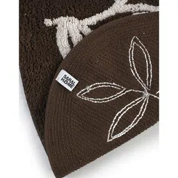 Saral Home Fleur Super Soft Oval Bathmat - Brown image 4
