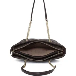 Da Milano Women Textured Shopper Quilted Leather Tote Bag image 5