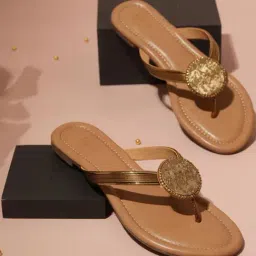 Inc.5 Women's Antique Gold Thong Sandals-picture-49