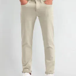 Arrow Sport Beige Cotton Slim Fit Jeans-picture-23