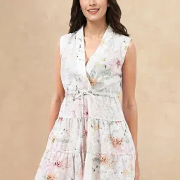 RAREISM Multi Cotton Blend Printed Sleeveless Dress image 1