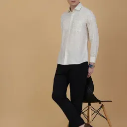 JB Studio Black Cotton Slim Fit Solid Trouser image 4