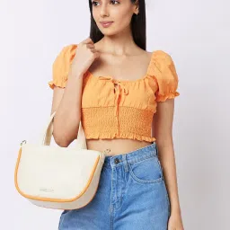 Caprese Cream Solid Medium Handbag image 1