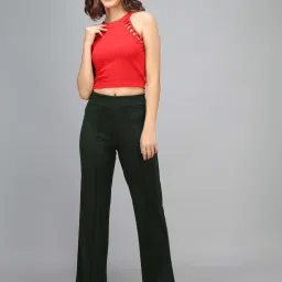 Kotty Green Flared Fit Pants image 4