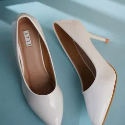 Elle Women's White Stiletto Pumps image 1