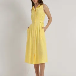 Fablestreet Yellow Button Down Dress image 1