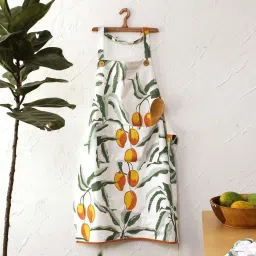 House This Manka Rust Cotton Apron image 1