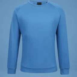 Rare Rabbit Blue Regular Fit Solid Sweatshirt image 1
