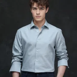 Rare Rabbit Blue Regular Fit Solid Shirt image 1