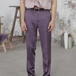 Rare Rabbit Purple Tailored Fit Solid Formal Suit image 1