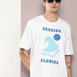 Dillinger White Cotton Loose Fit Printed T-Shirt image 1