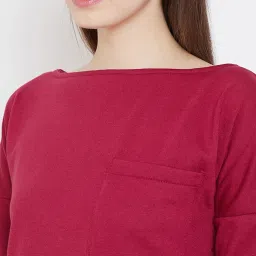 Belle Fille Maroon Full Sleeves Sweatshirt image 4