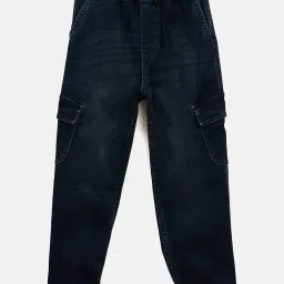 Blue Giraffe Boys Blue Cotton Jeans image 1