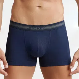 Jockey 1015 Men's Super Combed Cotton Rib Solid Trunk with Stay Fresh Properties image 1