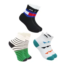 BAESD Kids Pack Of 3 Patterned Ankle-Length Socks-picture-16