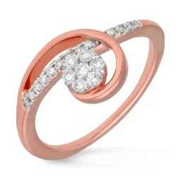 Malabar Gold and Diamonds 18k IGI Certified Diamond Rose Gold Ring for Women image 1