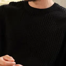 Campus Sutra Men Self Design Pullover Sweater image 5