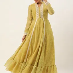 Ethnovog Printed Cotton Maxi Dress image 1