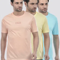 NUMERO UNO Multicolor Regular Fit Solid T-Shirt (Pack of 3) image 1