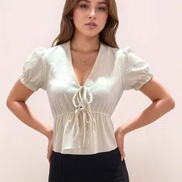 Zink London White Fitted Top image 1